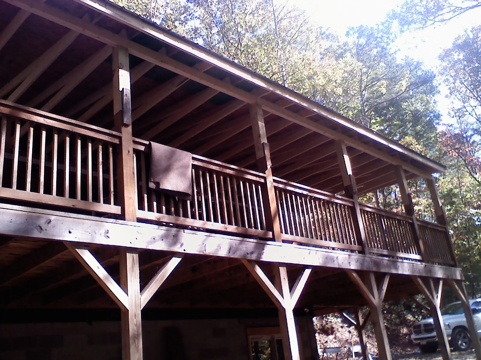 Timber framing under a new elevated porch and deck — Roof Leak Repair in Beech Bottom by Roofing Brothers